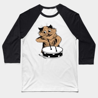 Drummer Cat Baseball T-Shirt